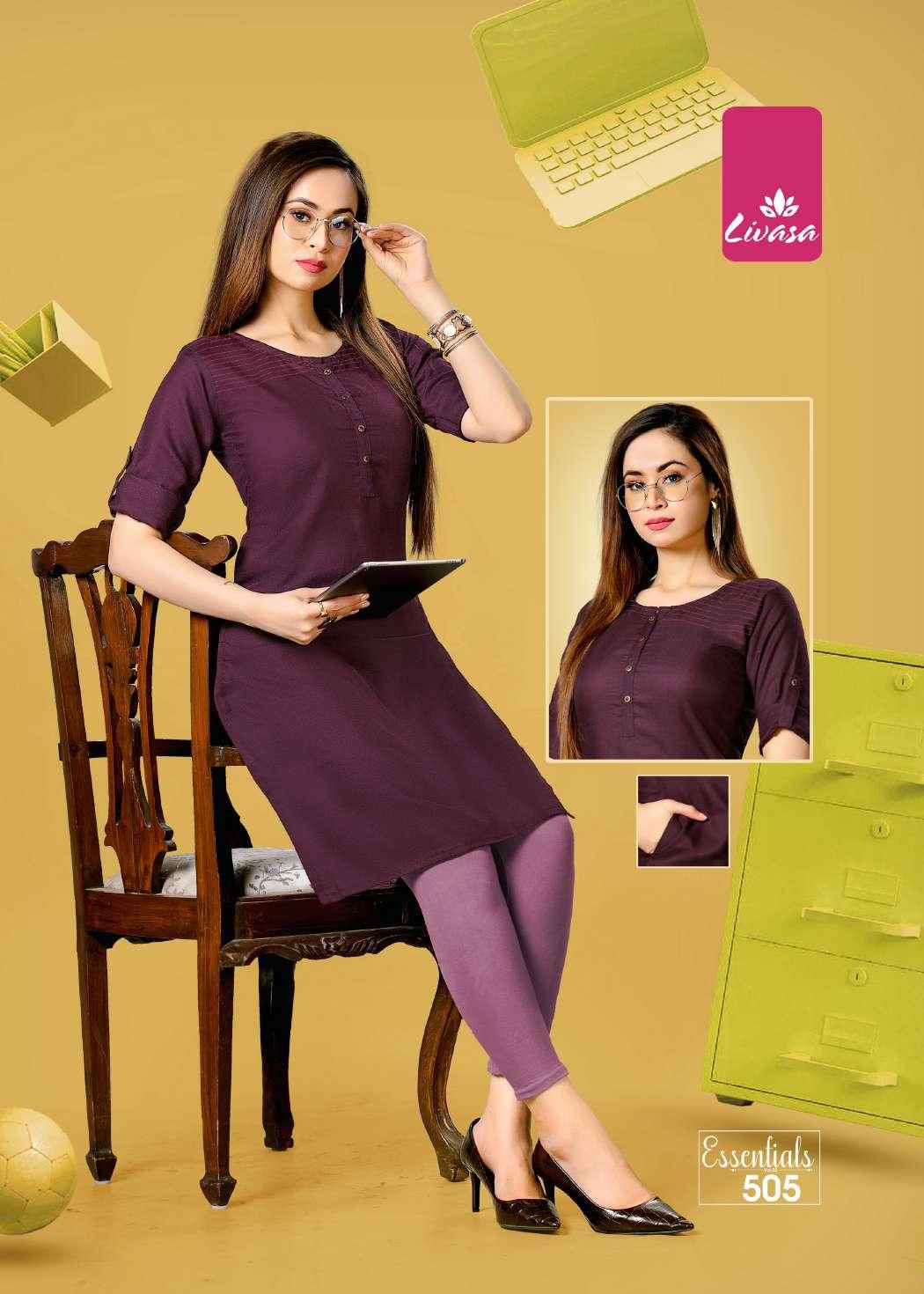 Livasa Essentials 5 Regular Wear Latest Heavy Cotton Kurti Collection